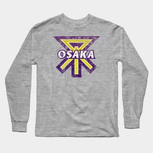 Osaka Municipality Japanese Symbol Distressed Long Sleeve T-Shirt